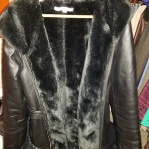 Genuine Leather Winter Coat
